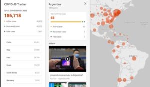 Lee más sobre el artículo Microsoft lanzó un mapa interactivo para seguir la evolución del coronavirus