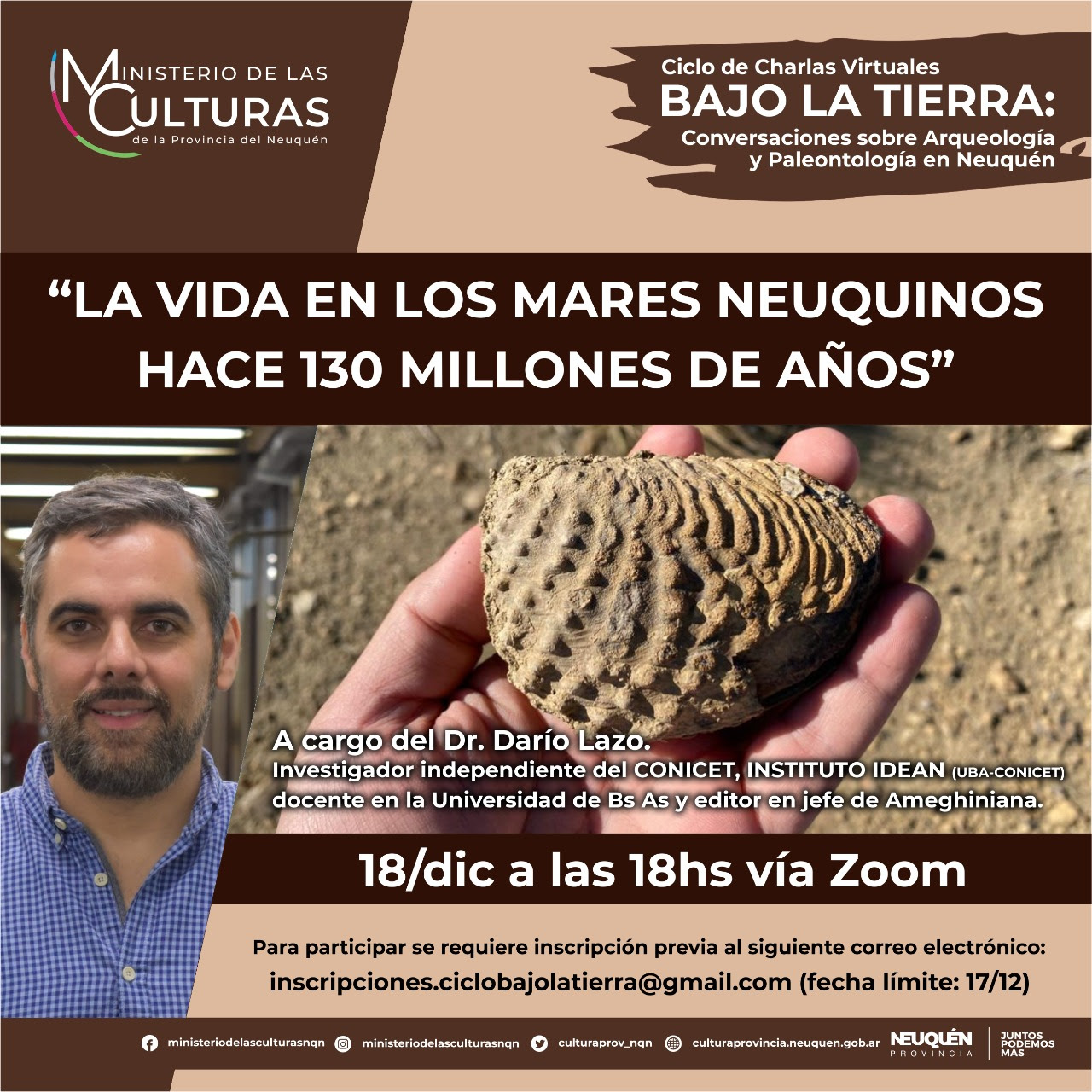 En este momento estás viendo Invitan a conocer los mares neuquinos de hace 130 millones de años 🐚
